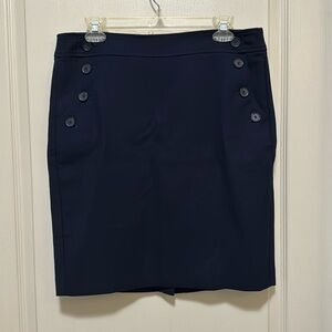 Navy pencil skirt